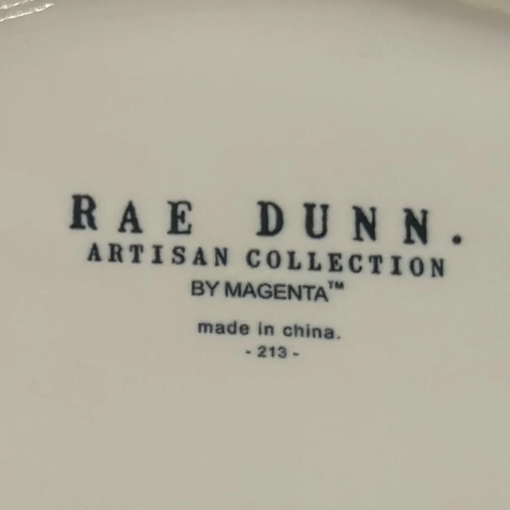 Rae Dunn “WASH” Soap Dish Holder White & Black